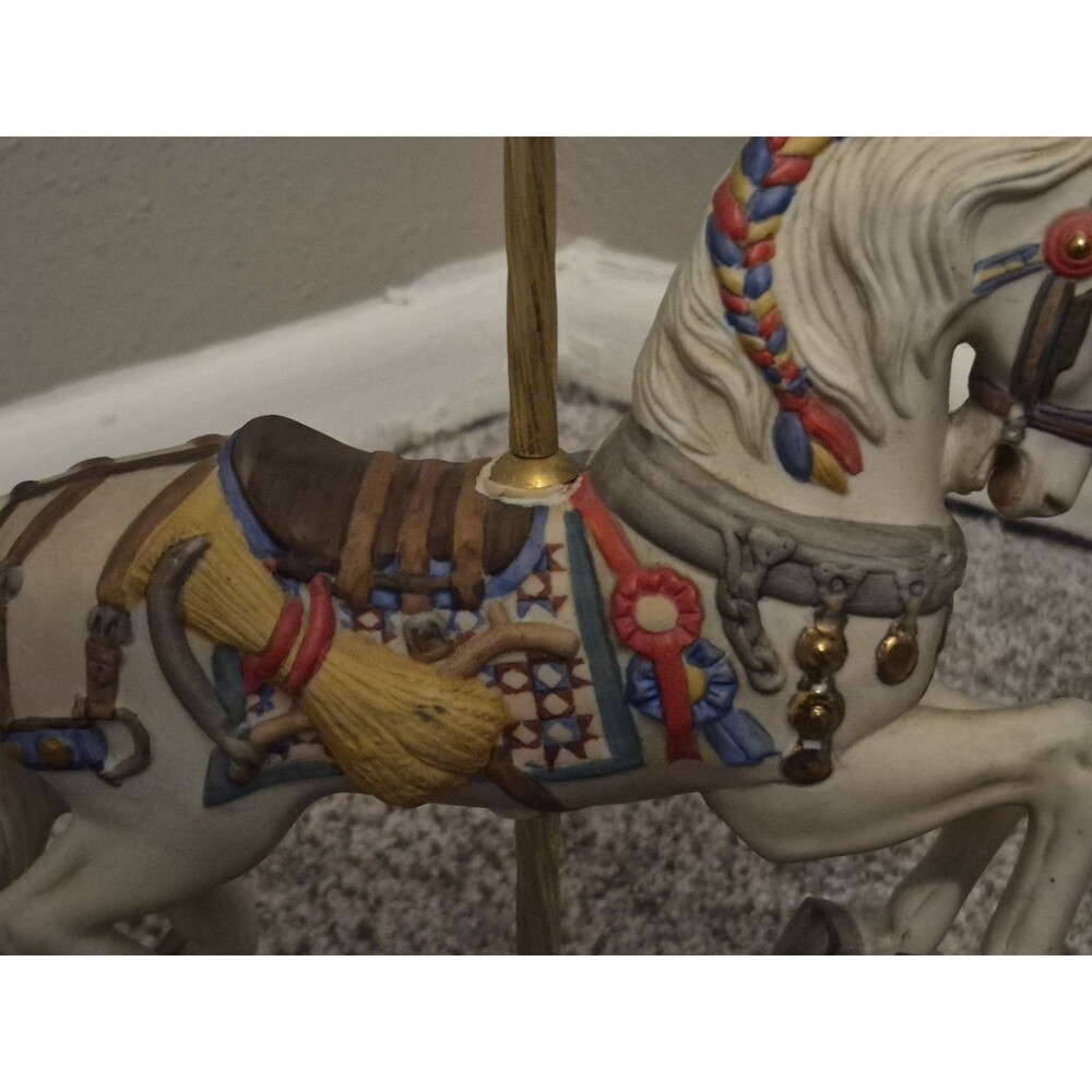 Lefton American Spirit Sage Carousel Horse Porcelain Hand Painted TWH08620 1995 - Picture 6 of 6